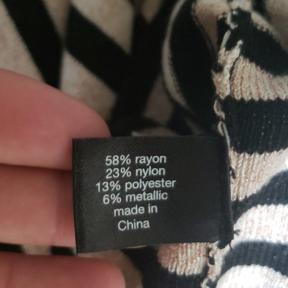 {Lane Bryant} Metallic Striped Keyhole Turtleneck - Picture 5 of 6